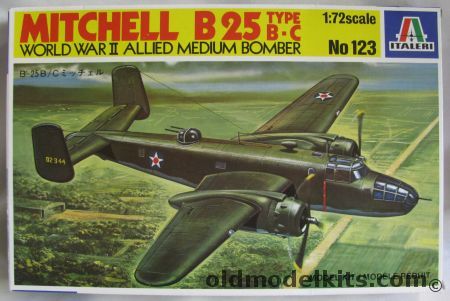 Italaerei 1/72 B-25B / B-25C Mitchell - USAAF Col. James Doolittle Tokyo Raid April 18 1942 / RAF 226 Sq Oland 1944, 123 plastic model kit